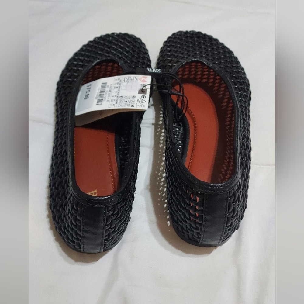 Zara Black Woven Flats - Picture 6 of 10